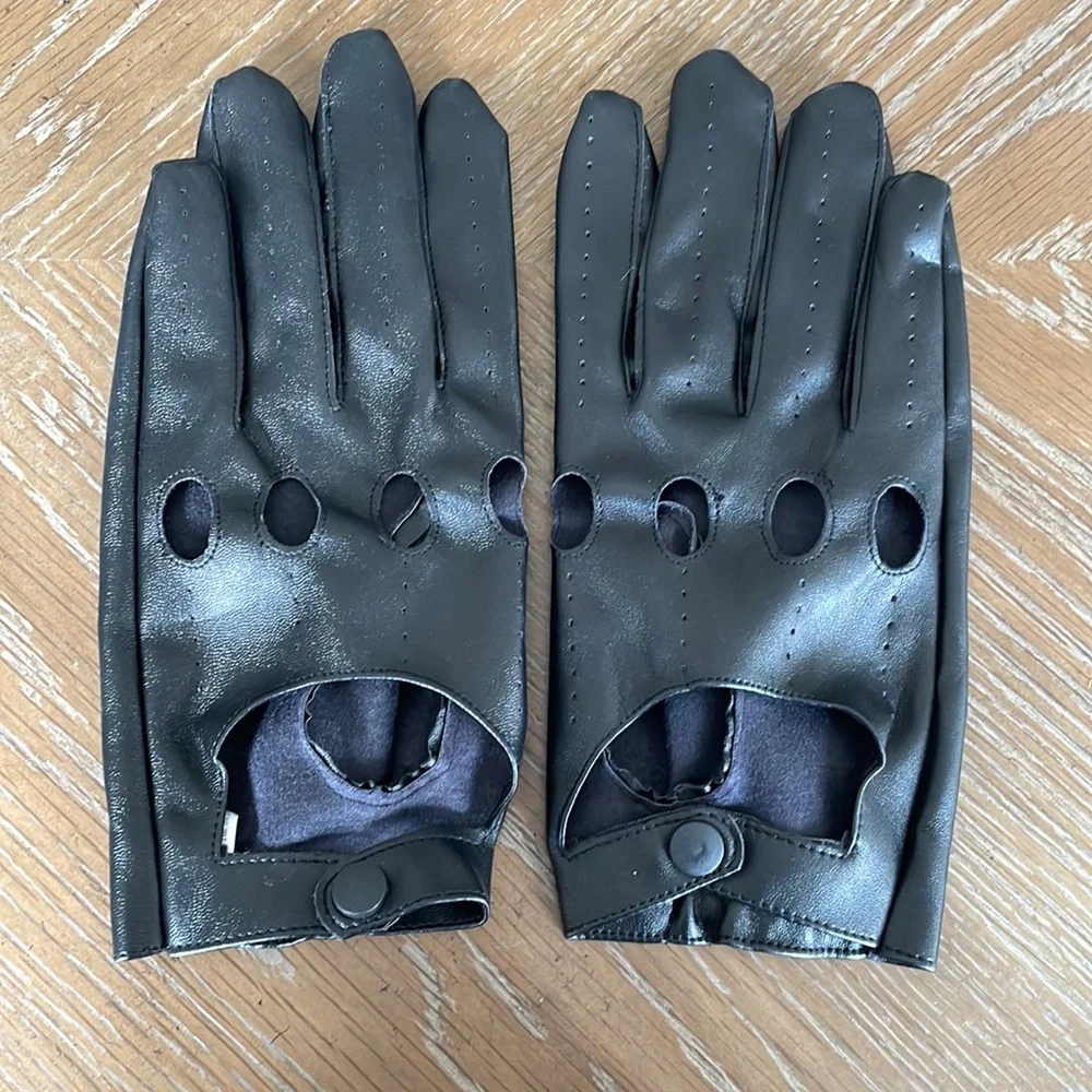 Costume Faux Leather Gloves